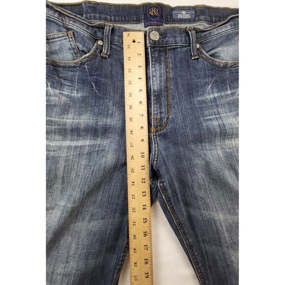 Rock & Republic Relaxed Straight Mens Blue Denim Jeans Size 38X32 - Picture 10 of 12